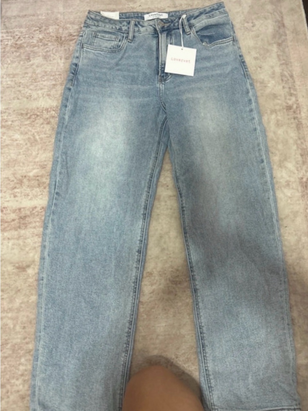 Lovfvet Light Blue Straight Leg Women's Jeans